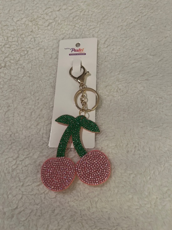 pastel Accessories - Rhinestone Cherry Bag Charm